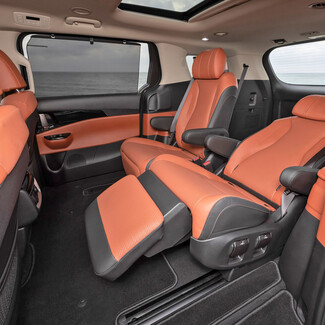 Ворсовые коврики на KIA Carnival IV 7 мест с оттоманками 2020 - 2025 в Нальчике