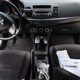 Ворсовые коврики на Mitsubishi Lancer X 2007 - 2017 в Нальчике